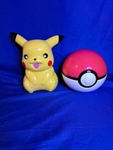 Ceramic Pikachu And Pokeball Coin Piggy Banks Pokemon Nintendo  - £43.87 GBP