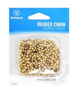 12 foot = 144&quot; Polished Brass #6 beaded PULL CHAIN Extension WESTINGHOUS... - $333.41 MXN
