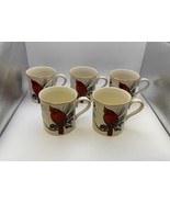 Set of 5 Lenox WINTER GREETINGS Christmas Cardinal Mugs - $203.73 CAD