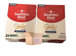 Seattle&#39;s Best Coffee, House Blend Medium Roast K-Cup Pods, 2 Pack, 48 C... - £30.85 GBP