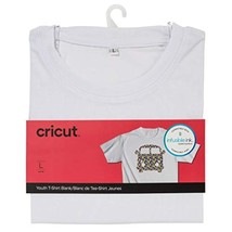 Cricut Youth T-Shirt Blank, Crew Neck, Large Infusible Ink, White - £8.70 GBP