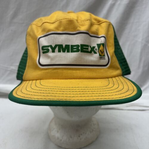 trucker hat baseball cap Vintage Mesh SnapBack Symbex Green And Gold - $39.99