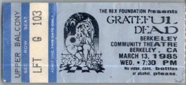Grateful Dead Mail Ordre Concert Ticket Stub March 13 1985 Berkeley California - £45.01 GBP