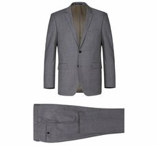 Men Renoir Suit Separate Super 140 Wool Two Button Classic Fit 508-3 Dark Gray image 2