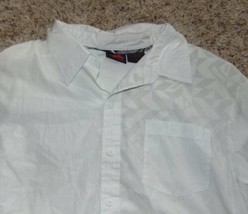 Mens Shirt Tony Hawk White Long Sleeve Button Front Sport-size M - $17.82