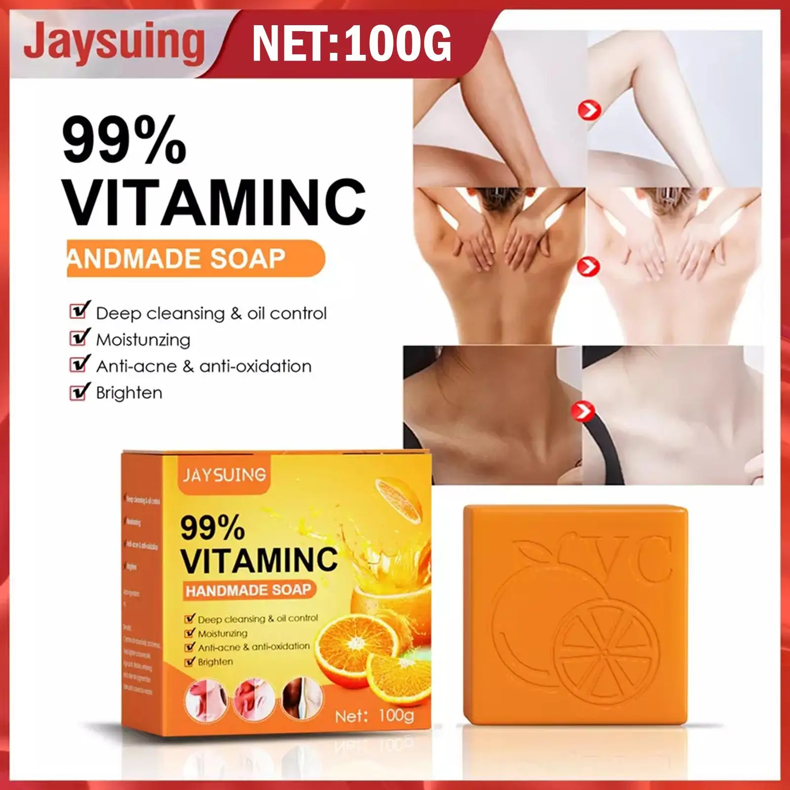 House Home 100G A Skin Lightening Vatamin C Soap Moisturizing Whitening Soaps Br - £19.98 GBP