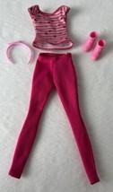 Barbie/Fashion Doll Top, Pants, Sneakers, Headband 4 Piece Lot - £10.83 GBP