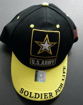 US ARMY SOLDIER FOR LIFE EMBROIDERED BASEBALL CAP HAT - £9.40 GBP