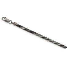 Sterling Silver Antiqued 4.5mm Corona Chain Bracelet, 7.5 - £183.88 GBP