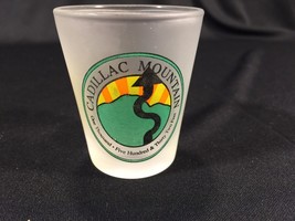 Vintage Cadillac Mountain Frosted Collectible Shot Glass 2-1/4&quot; - $9.99
