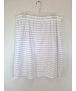 Women’s JK America Coastal Tan White Knee Length Striped Skirt Size 18/20 - $215.72 MXN