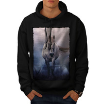 Wellcoda Horse Mystic Wild Animal Mens Hoodie, Sky Casual Hooded Sweatshirt - £25.57 GBP+