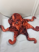 Folkmanis Octopus Plush Hand Puppet Red Squid Ocean Sea Creature 5 Fingers toy - $34.00