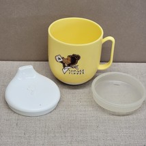 Vintage Tommee Tippee Sippy Cup Weighted Bottom 1960&#39;s Child Drinking Cup 2 Lids - £15.10 GBP