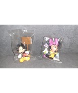 Minnie Mouse w/ Flower + Mickey w/ Sign Cake Topper Figures DecoPak [NEW] - $14.00