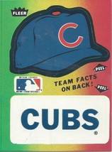 1984 Fleer Team Caps Chicago Cubs - £0.78 GBP