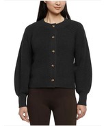 Banana Republic Womens Cardigan Black Sweater Crewneck Balloon Long Sleeves - $827.96 MXN