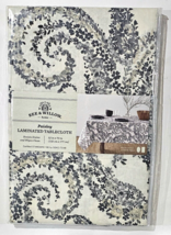 Bee &amp; Willow Home Paisley Laminated Tablecloth 52x70in Resists Stains Wipe Clean - £25.83 GBP