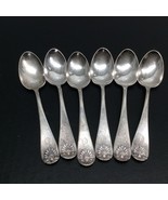 Vintage 1889 Oberreich &amp; A Silverplate Teaspoon Set of 6 5 3/4&quot; L Pat 18... - $29.65