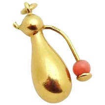 Vintage Art Deco 10K Yellow Gold 3D Atomizer Perfume Bottle Charm - $135.00