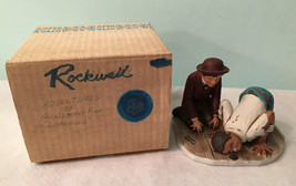 Dave Grossman Designs Norman Rockwell Huckleberry Finn &quot;Listening&quot; Figurine 1980 - £23.59 GBP