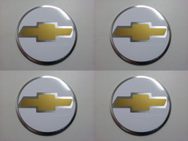 Chevrolet - Set of 4 Metal Stickers for Wheel Center Caps Logo Badges Rims  - £19.90 GBP+