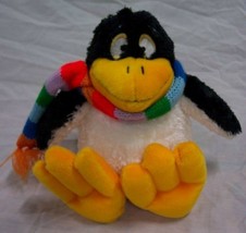 Sea World CUTE SOFT PENGUIN WITH COLORFUL SCARF 8&quot; Plush STUFFED ANIMAL Toy - $18.32