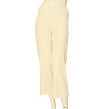 Avenue Montaigne Ivory Cotton Rib Elastic Cropped Trousers Pants size 0 USA - $123.75