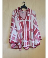 Show Me Your Mumu Womens Kellan Poncho Sweater sz Small Brie Plaid Knit ... - £26.50 GBP