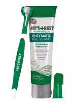 Vet’S Best Dog Toothbrush and Enzymatic Toothpaste Set - Teeth Cleaning and Fres - £11.98 GBP