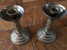 Two beautiful 6 inch Brass Candle Sticks - £22.38 GBP