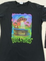 Dutch Bros Out Of This World UFO Aliens Logo Long Sleeve Shirt Women’s Small - £21.41 GBP