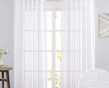 Semi-Sheer Drapes, 52 X 84, Pack Of 2, White Sheer Curtains, Ryb Home, With - £26.73 GBP
