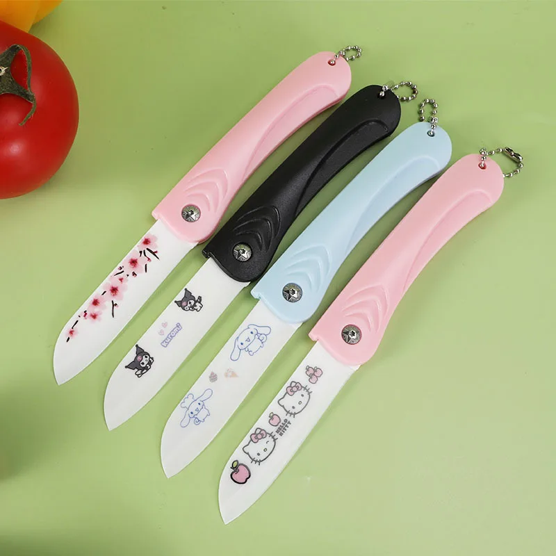Sanrio Hello Kitty Ceramics Folding Home Fruit Knife Anime Cartoon Exqui... - £9.14 GBP