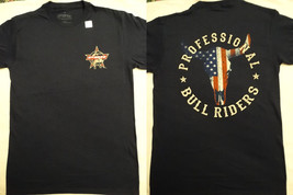 PBR Professional Bull Riders Americana Skull Licensed Navy Blue T-Shirt - £17.06 GBP+