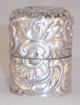 Antique Sterling Silver Repousse Decorated Thread Box George Shiebler Ne... - $177.00