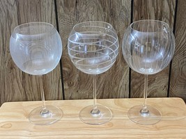 Set of 3 Mikasa Cheers Balloon wine glasses - $44.55