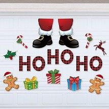 Pcs Christmas Garage Door Decoration Magnets Refrigerator Stickers Weath... - £46.98 GBP