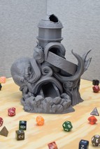 dice tower building attacked by Kraken  - DND/RPG Tabletop Dice Tower Ac... - $31.99