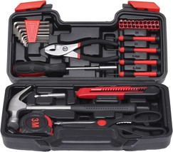 39 Piece Tools Kit Small Basic Home Tool Set with Plastic Toolbox Great for Coll - £32.91 GBP