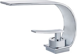 Becola Chrome Bathroom Sink Faucet, Low Arc Modern Bathroom Faucet, Brass Single - £61.41 GBP