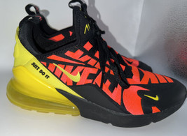 Nike AIR MAX 270 AV4076-001 Size 5.5Y Black Dynamic Yellow Bright Crimson - £58.99 GBP