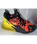 Nike AIR MAX 270 AV4076-001 Size 5.5Y Black Dynamic Yellow Bright Crimson - £59.43 GBP