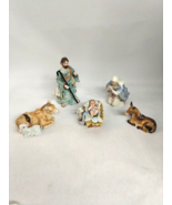Fitz And Floyd Classics Ceramic Christmas Nativity 5-Piece Set Jesus Mar... - $2,723.91 MXN