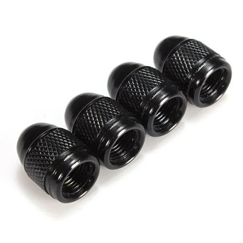 NEVOSA 4PCS Black Aluminum Nipple Caps Bullet Car Truck Cover Exterior Parts Tir - £37.88 GBP