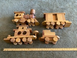 Large Vintage Wood Train   Maker Unknown  homemade - £59.35 GBP