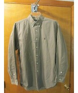 RALPH LAUREN Blake 100% Cotton Long Sleeve Taupe Shirt sz L Button Down EUC - £31.32 GBP