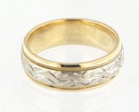 Unisex Wedding band 14kt Yellow and White Gold 269471 - £400.11 GBP