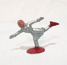 Vintage Antique Winter Christmas Barclay Lead Figure Skater Village Silv... - $31.67