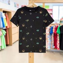 Rumi + Ryder Boys Pocket Tee Size Medium Black All Over Print Cotton Shi... - $15.79